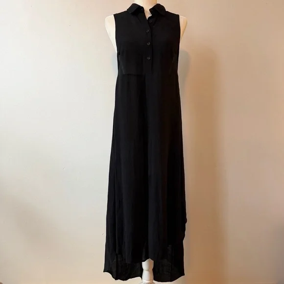 Reformation Black Button-Up Maxi Dress Size S/M 6/8 - Picture 3 of 9